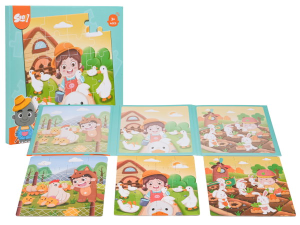 DLA DZIECI   PUZZLE MAGNETYCZNE FARMA 