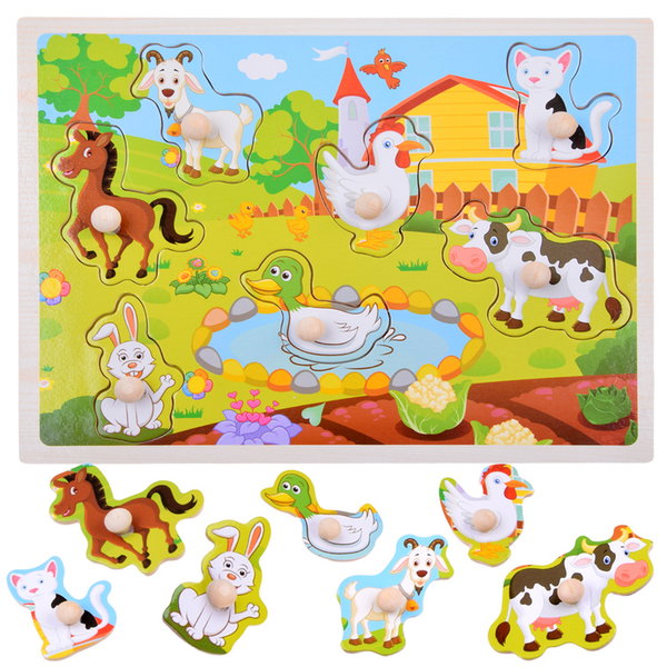 DLA DZIECI ZWIERZĘTA NA FARMIE PUZZLE