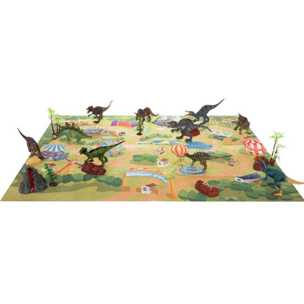 DLA DZIECI  Z MATĄ ZESTAW DINOZAURÓW 