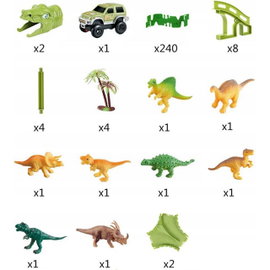 DLA DZIECI ZESTAW DINOZAURY TOR  SAMOCHODOWY 