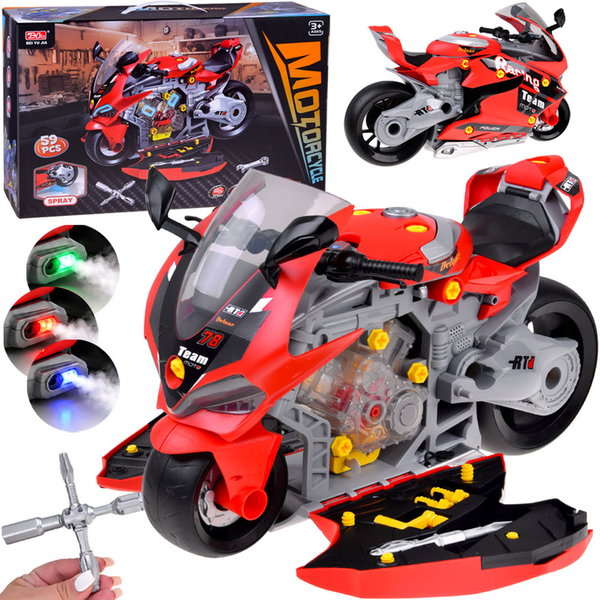 DLA DZIECI ZESTAW  MOTOCYKLA DO SKRĘCANIA 