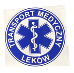 Naklejka samochodowa naklejka na samochód pojazd Transport Medyczny Leków
