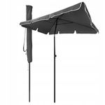 VOUNOT Prostokątny parasol ogrodowy 200 x 125 cm ciemnoszary