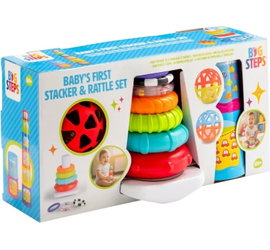 Zestaw edukacyjny Big Steps Baby's First Stacker and Rattle pierwsza zabawka 6mz