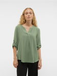 VERO MODA Zielona luźna bluzka v neck (M)