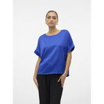 VERO MODA Kobaltowa satynowa bluzka (M)