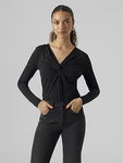 VERO MODA Czarna bluzka marszczenie (XS)