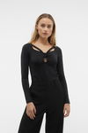 VERO MODA Czarna bluzka cut out (M)