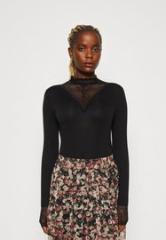 VERO MODA Czarna bluzka koronka (L)
