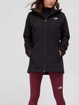 THE NORTH FACE Czarna kurtka kaptur logo (XS)