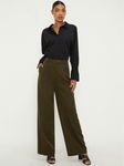 DOROTHY PERKINS Proste spodnie khaki w kant (38)