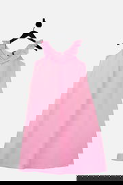 VERO MODA Różowa sukienka midi falbany (M)