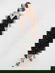 VERO MODA Czarna sukienka midi kwiaty (S)