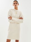 VERO MODA Dzianinowa sukienka ecru (XS)