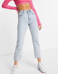 TOPS Jasnoniebieskie jeansy guziki (40)