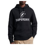 SUPERDRY Czarna bluza logo (M)