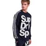 SUPERDRY Granatowa bluza logo (L)