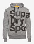 SUPERDRY Szara melanżowa bluza logo (S)