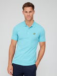 LYLE SCOTT Niebieska koszulka polo logo (M)