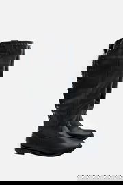 ALMA BLUE Czarne kozaki ćwieki (37)