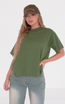 PRETTYLITTLETHING Zielony t-shirt oversize (XS)