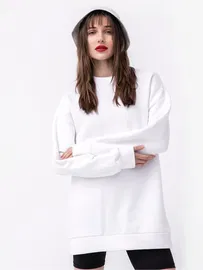 NA-KD Biała bluza oversize (S)