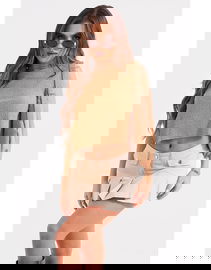 PRETTYLITTLETHING Brązowy top wiązania (36)