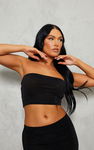 PRETTYLITTLETHING Czarny top tuba (40)