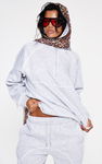 PRETTYLITTLETHING Szara bluza oversize zamek (XS)