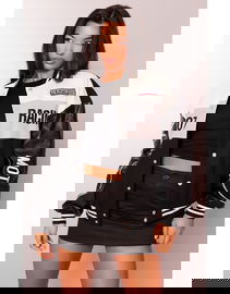 PRETTYLITTLETHING Czarna kurtka zatrzaski (S)