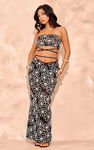 PRETTYLITTLETHING Czarna spódnica maxi wzór (38)
