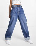 TOPS Jeansy niebieskie guziki (40)