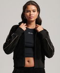 SUPERDRY Czarna welurowa bluza zamek (38)