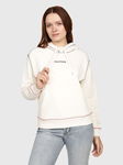 TOMMY HILFIGER Śmietankowa bluza kaptur logo (XS)
