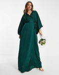 TFNC Satynowa sukienka kopertowa maxi (36)