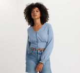 LEVI'S Niebieska bluzka v neck TAMARA (M)