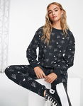 MONKI Czarna bluza wzór (M)