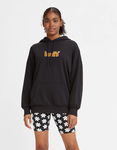 LEVI'S Czarna logowana bluza PRISM (XXS)