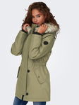 ONLY Khaki kurtka parka kaptur (XS)