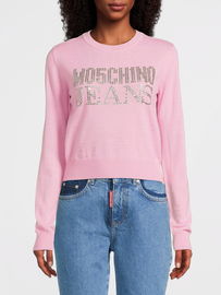 M05CH1N0 JEANS Różowy logowany sweter (M)