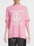 M05CH1N0 JEANS Różowy asymetryczny sweter (XS)