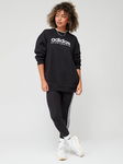 ADIDAS Czarna bluza oversize logo (XS)