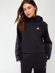 ADIDAS Czarna luźna bluza logo (XS)