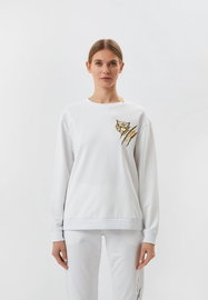 PLEIN SPORT Biała bluza nadruk (M)