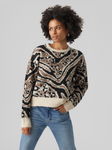 VERO MODA Wzorzysty dzianinowy sweter (XL)