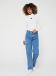 TOMMY JEANS Niebieskie proste jeansy zamek (26/32)