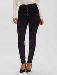 VERO MODA Czarne rurki jeansowe (XS)