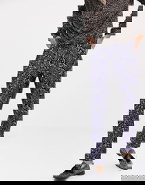 TWISTED TAILOR Wzorzyste spodnie skinny (28)