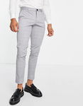 JACK&JONES Szare spodnie 7/8 krata (38/34)