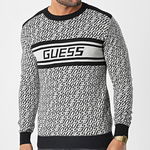 GUESS Logowany sweter wzór (L)